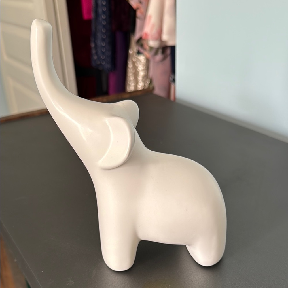 White Elephant Figurine